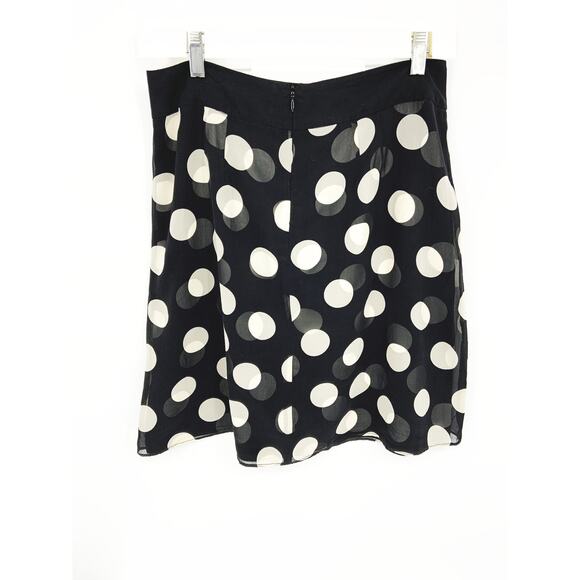 Ann Taylor Petites Silk Polka Dots Flowy Double Layer Mini Skirt Size 4P - Picture 2 of 6
